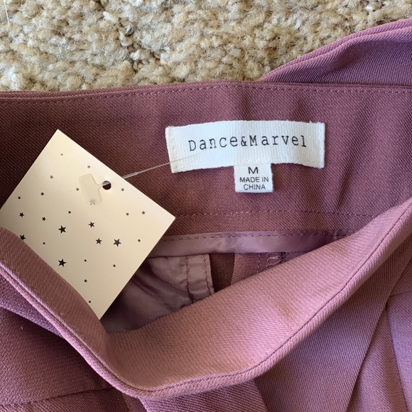 NWT Mauve Flowy Wide Leg Tie Waist Pants - Picture 5 of 7